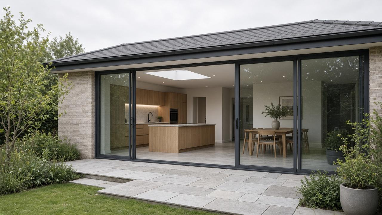 Placeholder photo of a single-storey rear extension