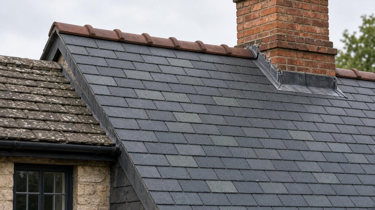 Placeholder photo of a newly slated roof